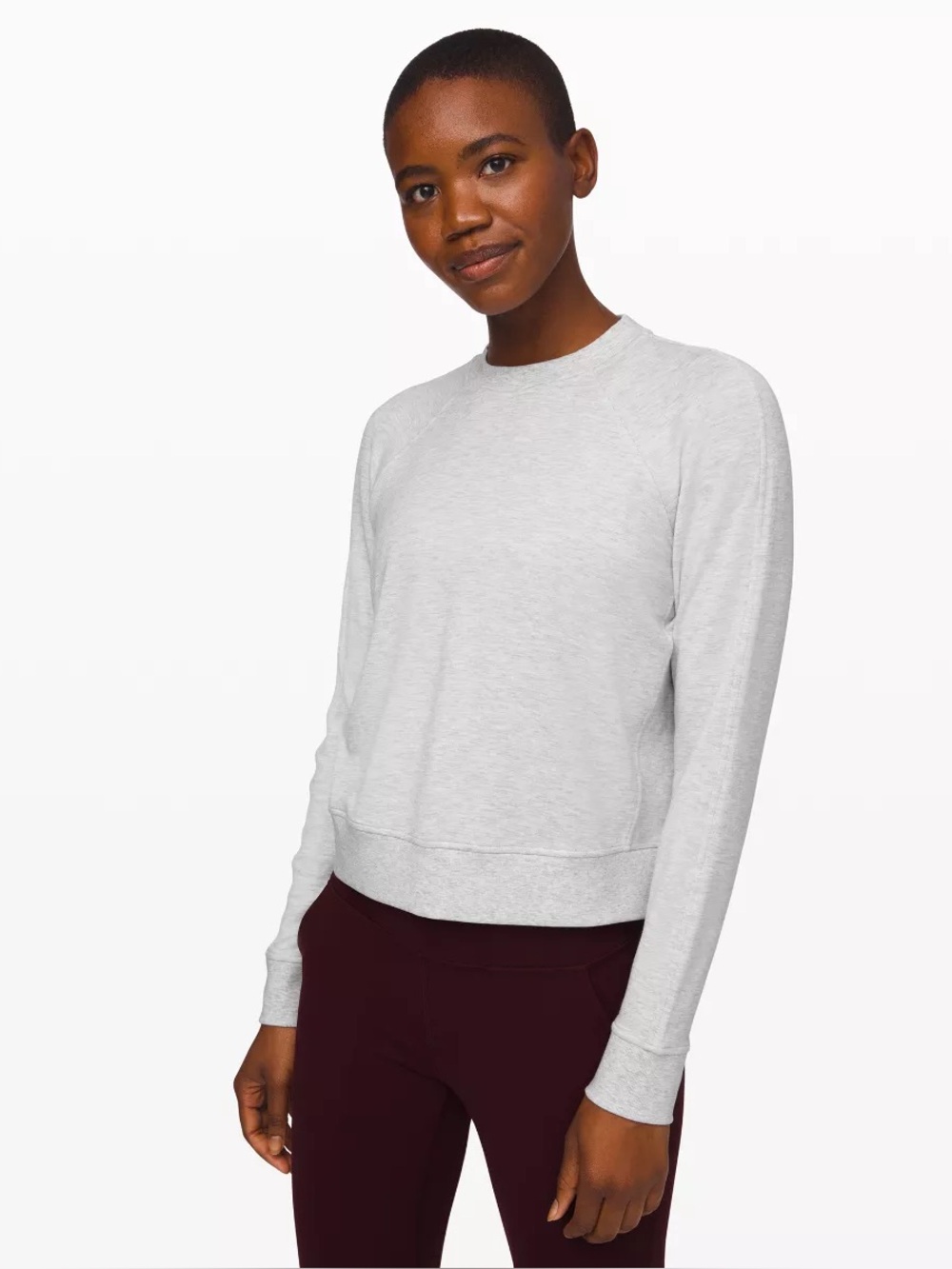 lululemon athletica Light Gray Crewneck Sweatshirt